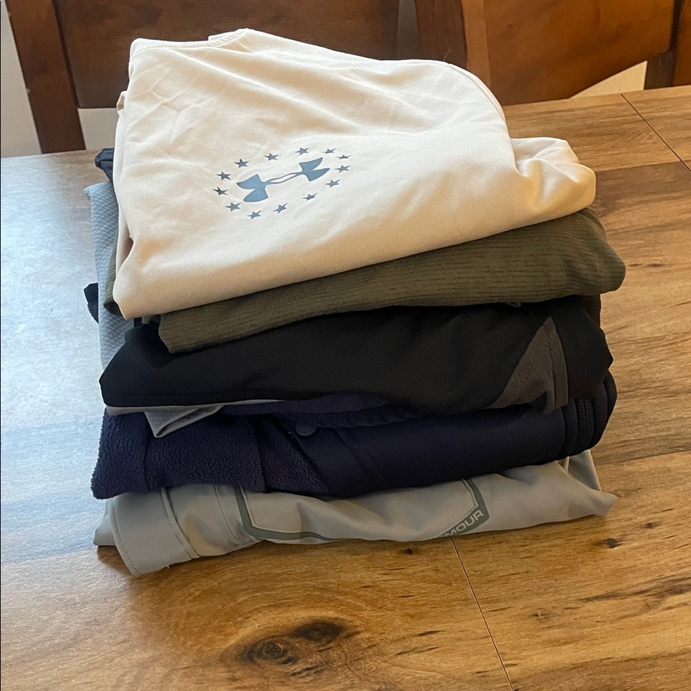 BUNDLE OF FIVE Under Armour Men's Short Sleeve Tees + Sweater!